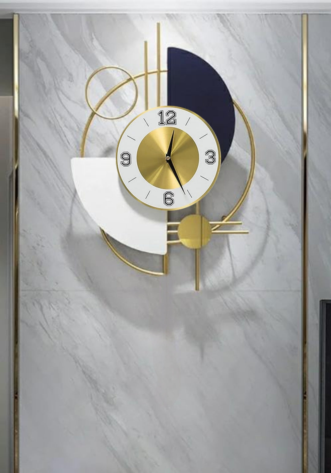 Crescent Arc Metal Wall Clock