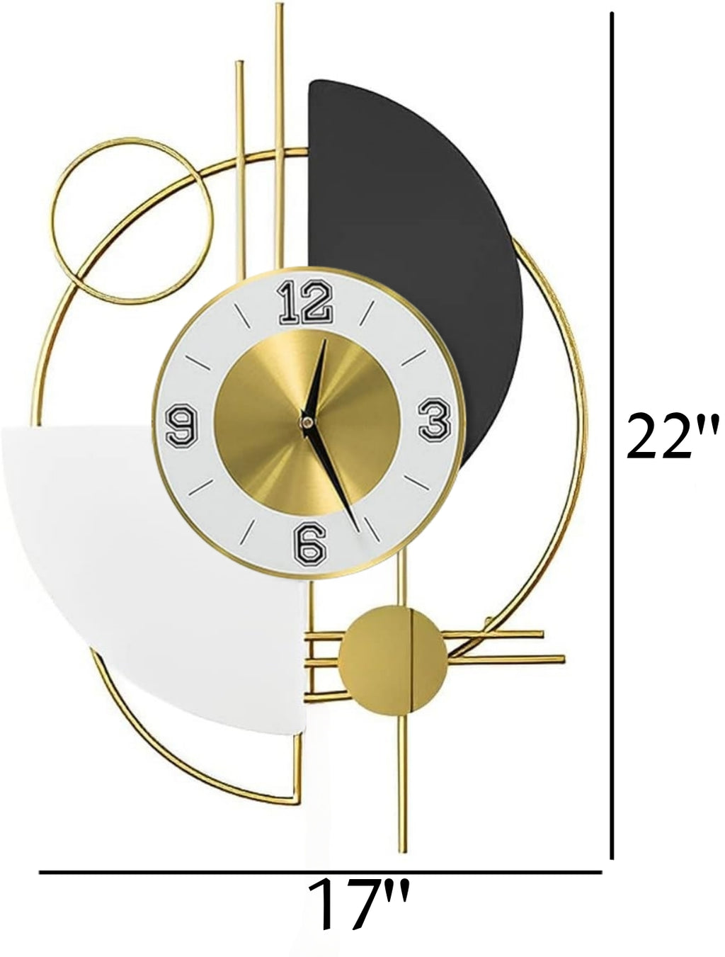 Crescent Arc Metal Wall Clock