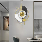 Crescent Arc Metal Wall Clock