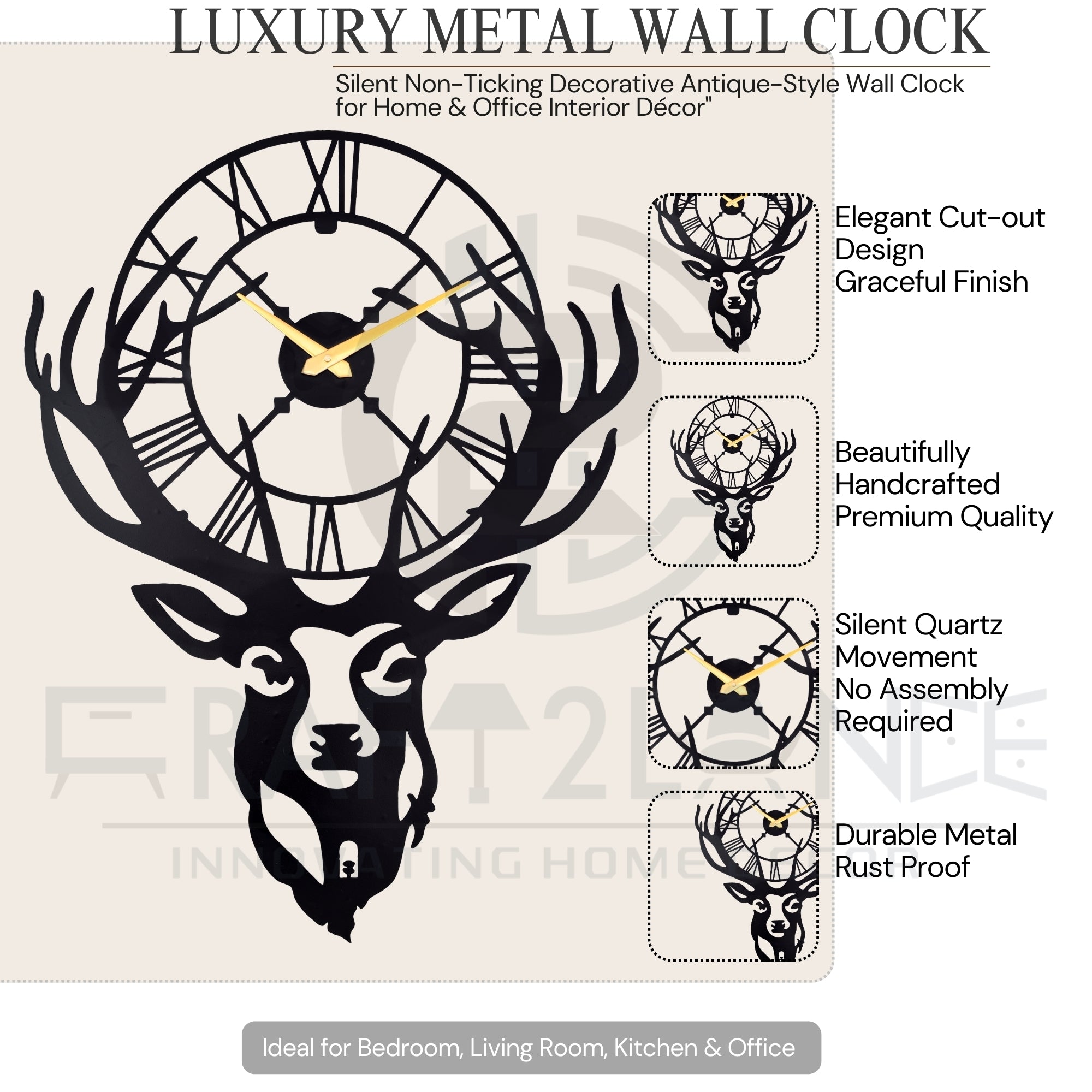 Majestic Stag Wall Clock