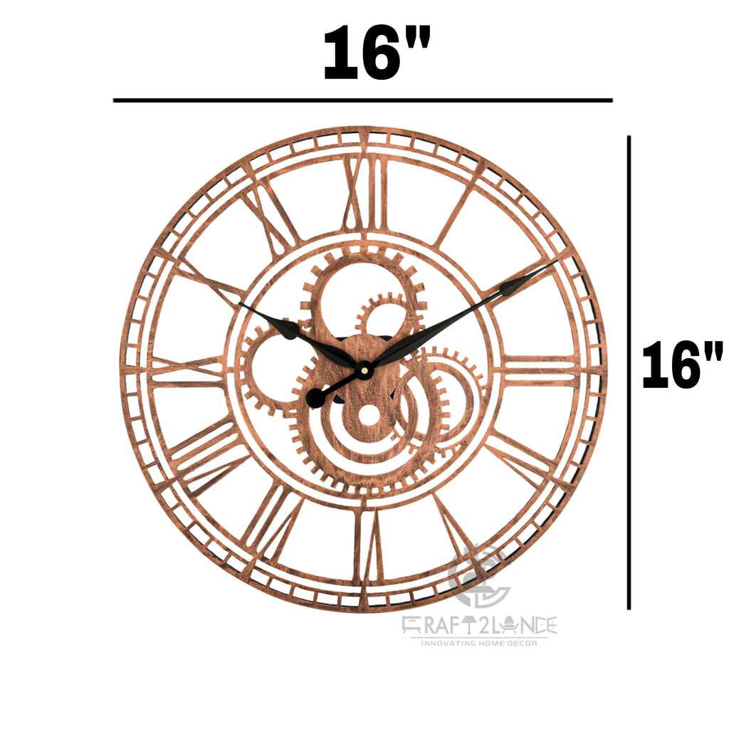 Rustic Gearwork Wall Clock