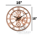 Rustic Steampunk Gearwork Wall Clock