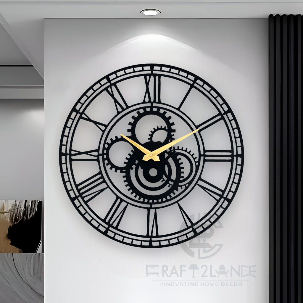 Industrial Gearwork Wall Clock