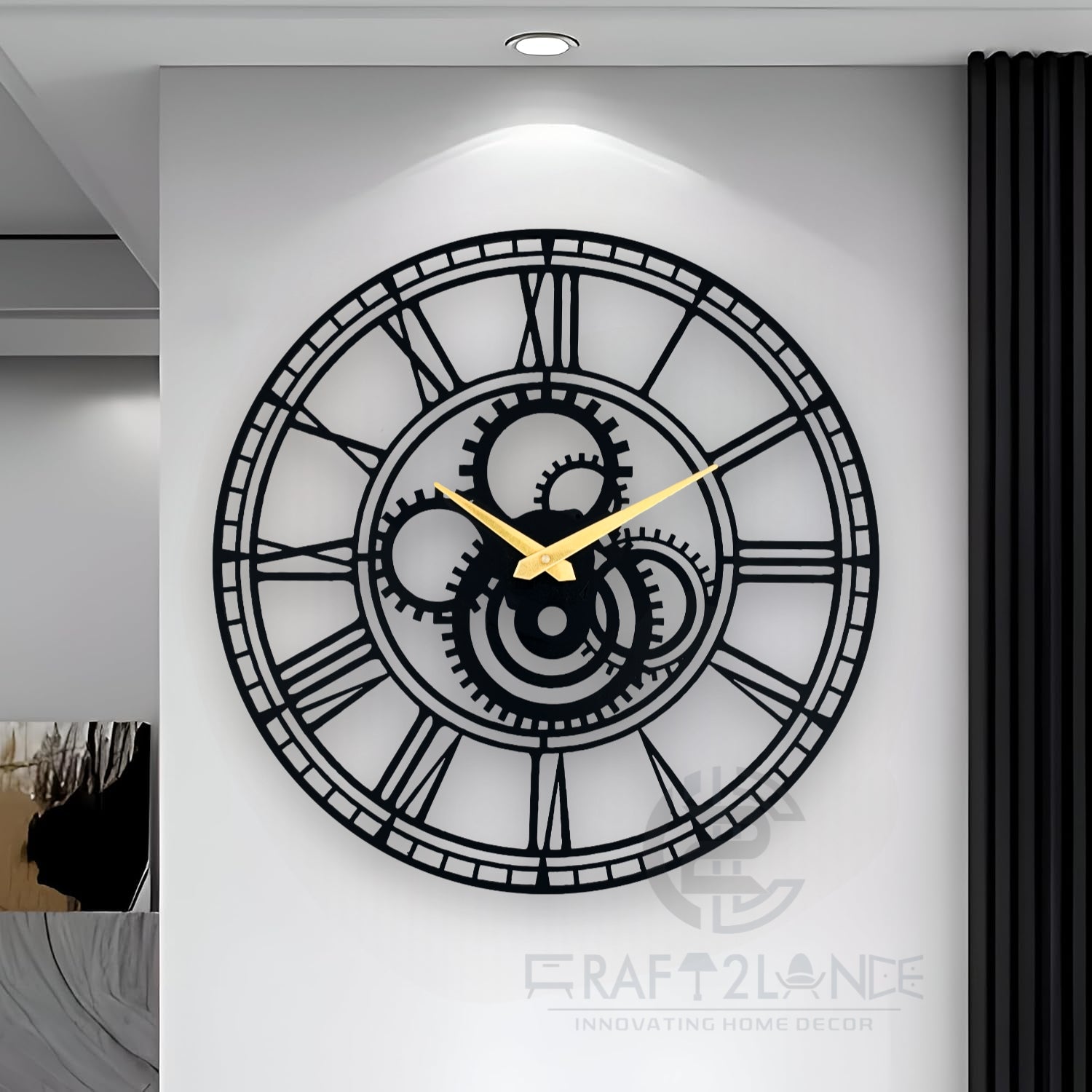 Industrial Gearwork Wall Clock