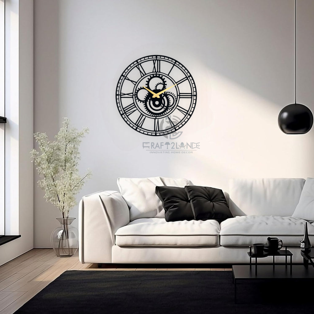 Industrial Gearwork Wall Clock