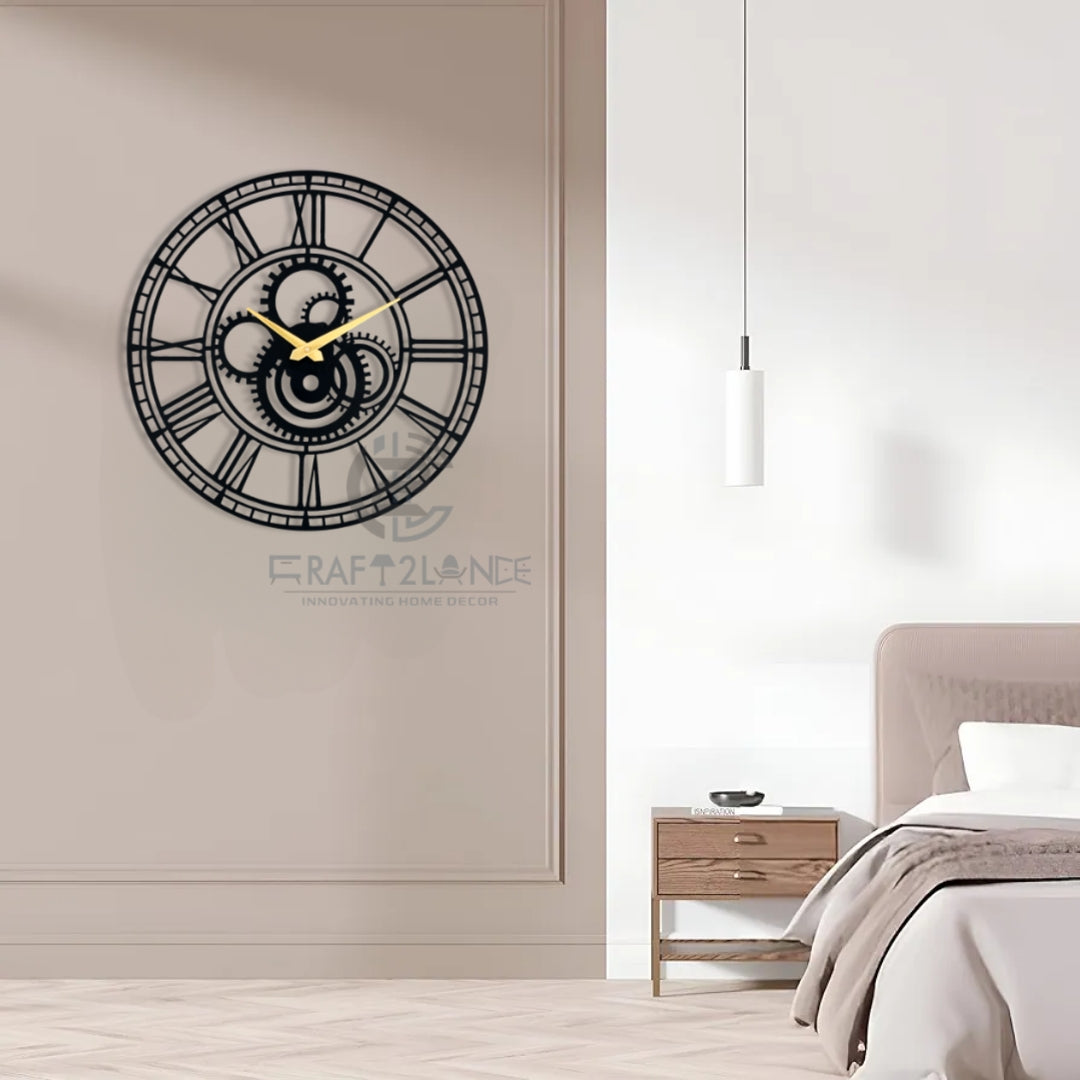 Industrial Gearwork Wall Clock