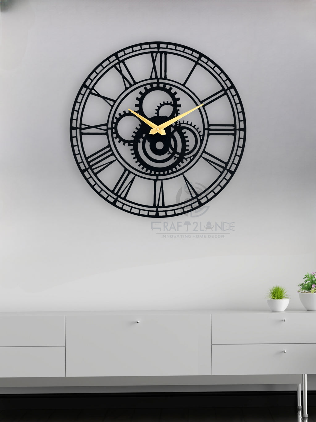 Industrial Gearwork Wall Clock