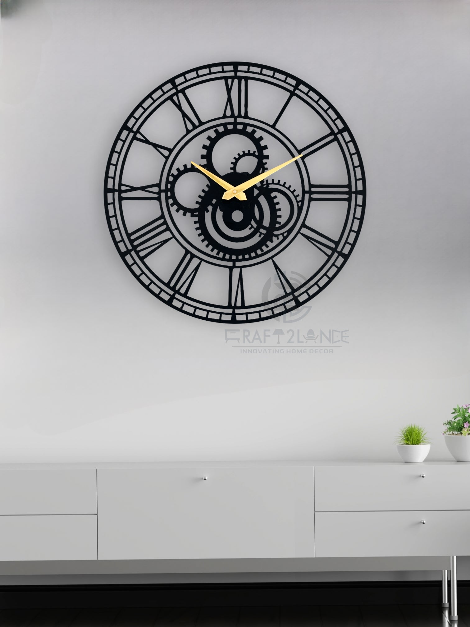 Industrial Gearwork Wall Clock