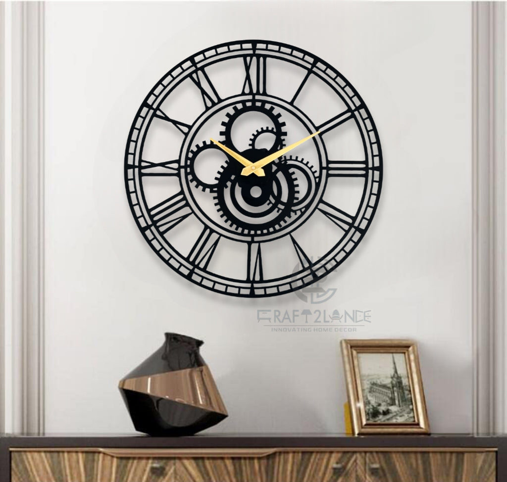 Industrial Gearwork Wall Clock