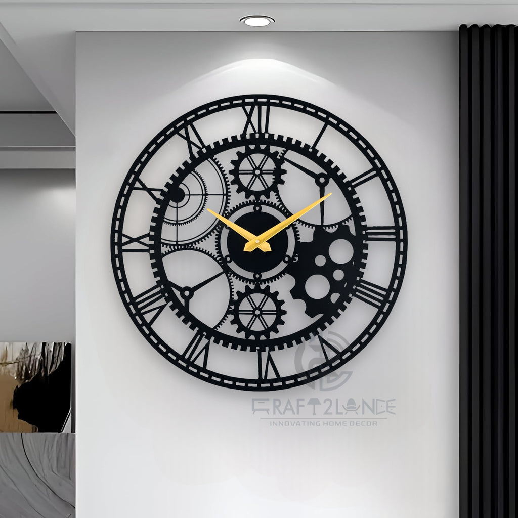 Steampunk Gearwork Wall Clock