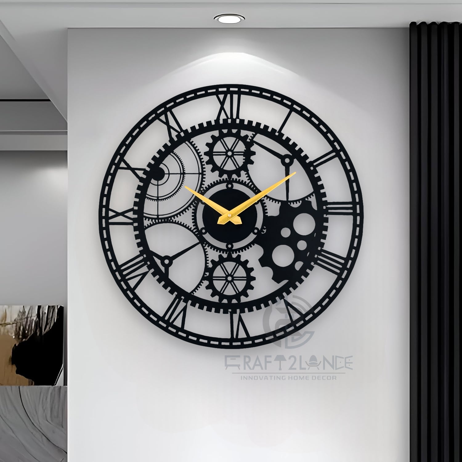 Steampunk Gearwork Wall Clock