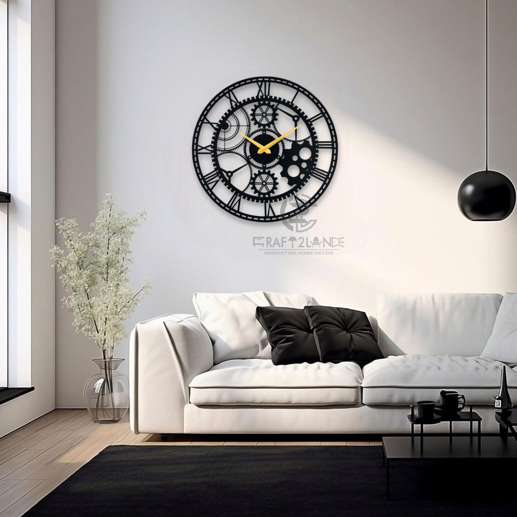 Steampunk Gearwork Wall Clock