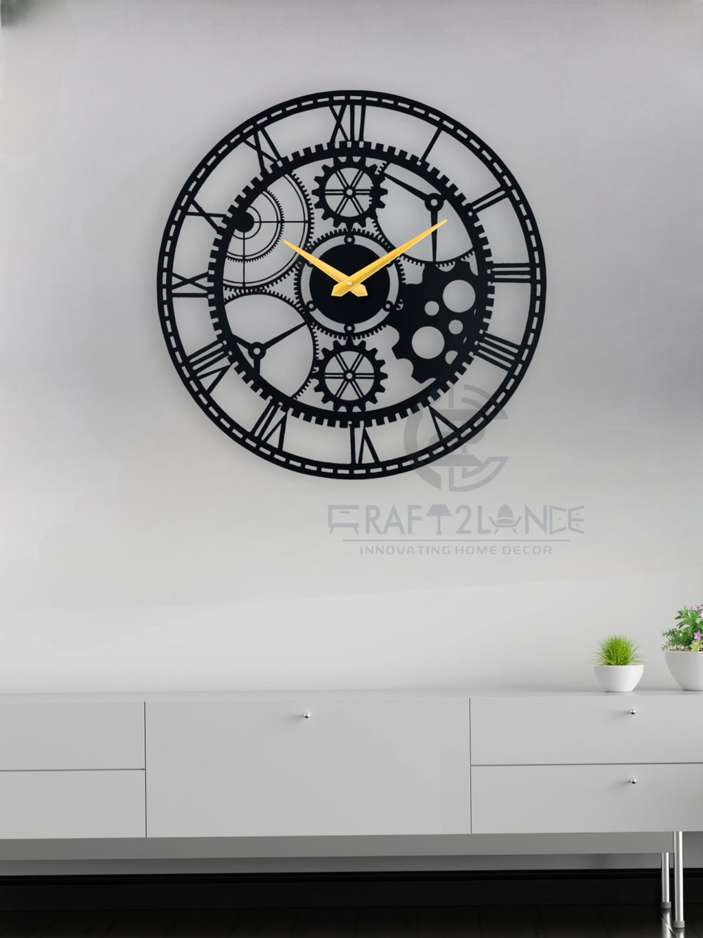 Steampunk Gearwork Wall Clock