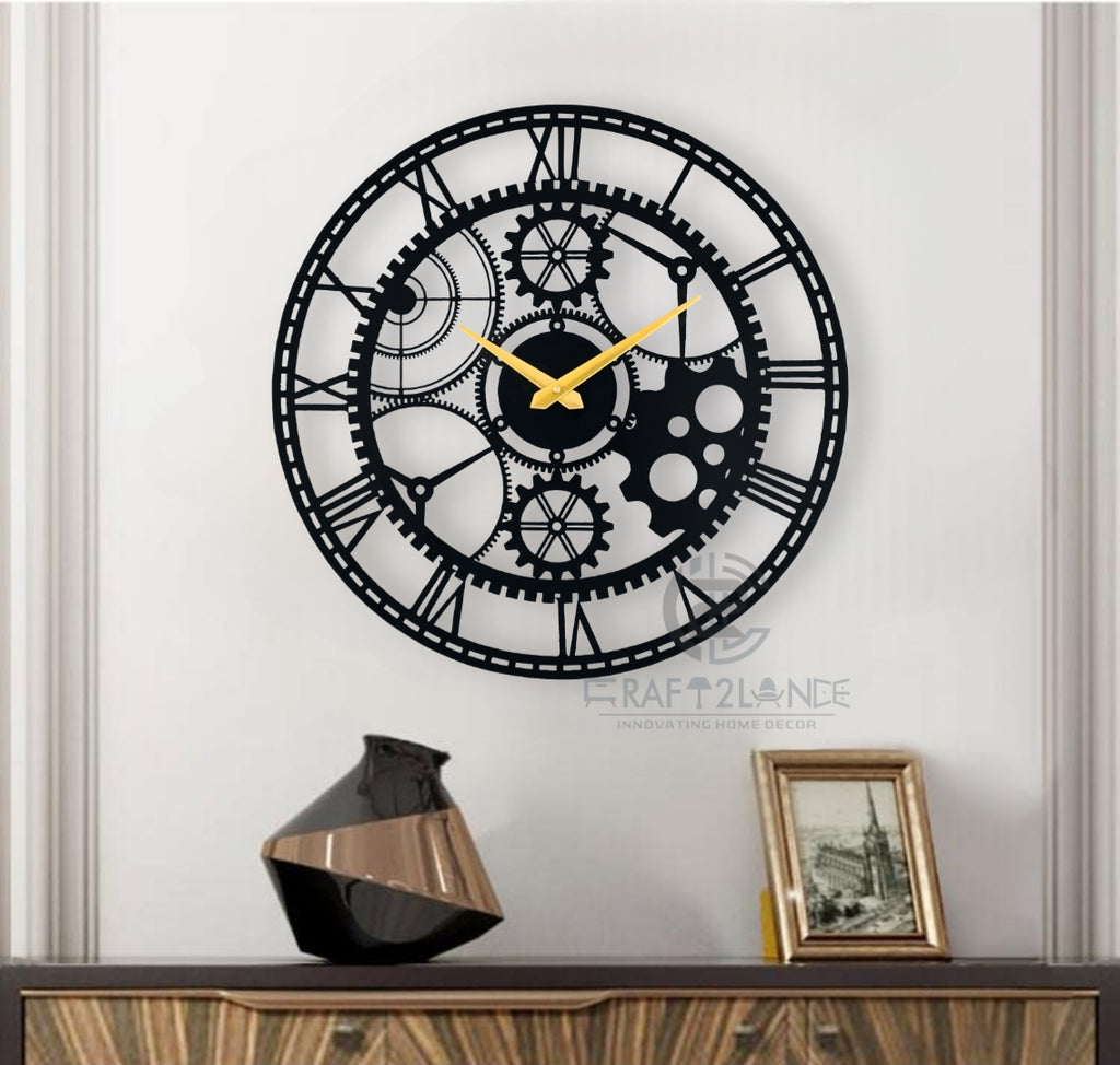 Steampunk Gearwork Wall Clock
