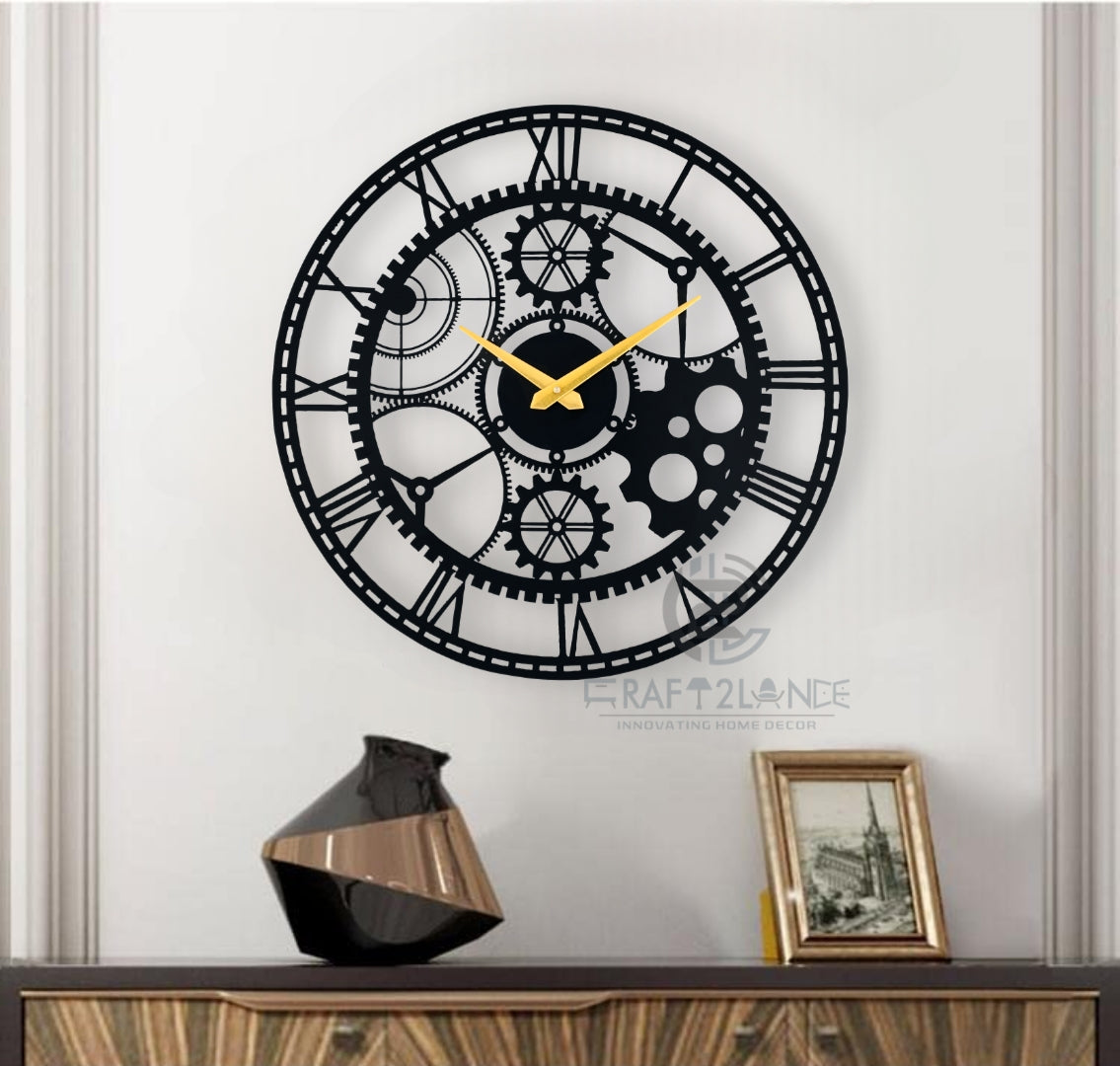Steampunk Gearwork Wall Clock
