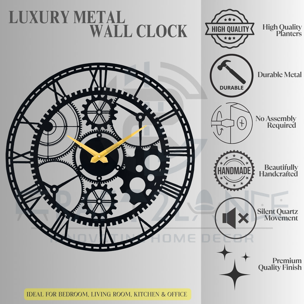 Steampunk Gearwork Wall Clock