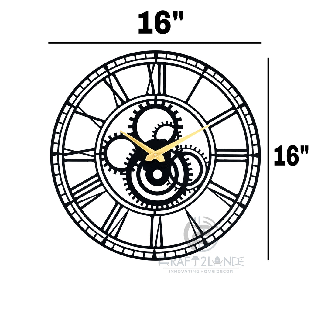 Industrial Gearwork Wall Clock