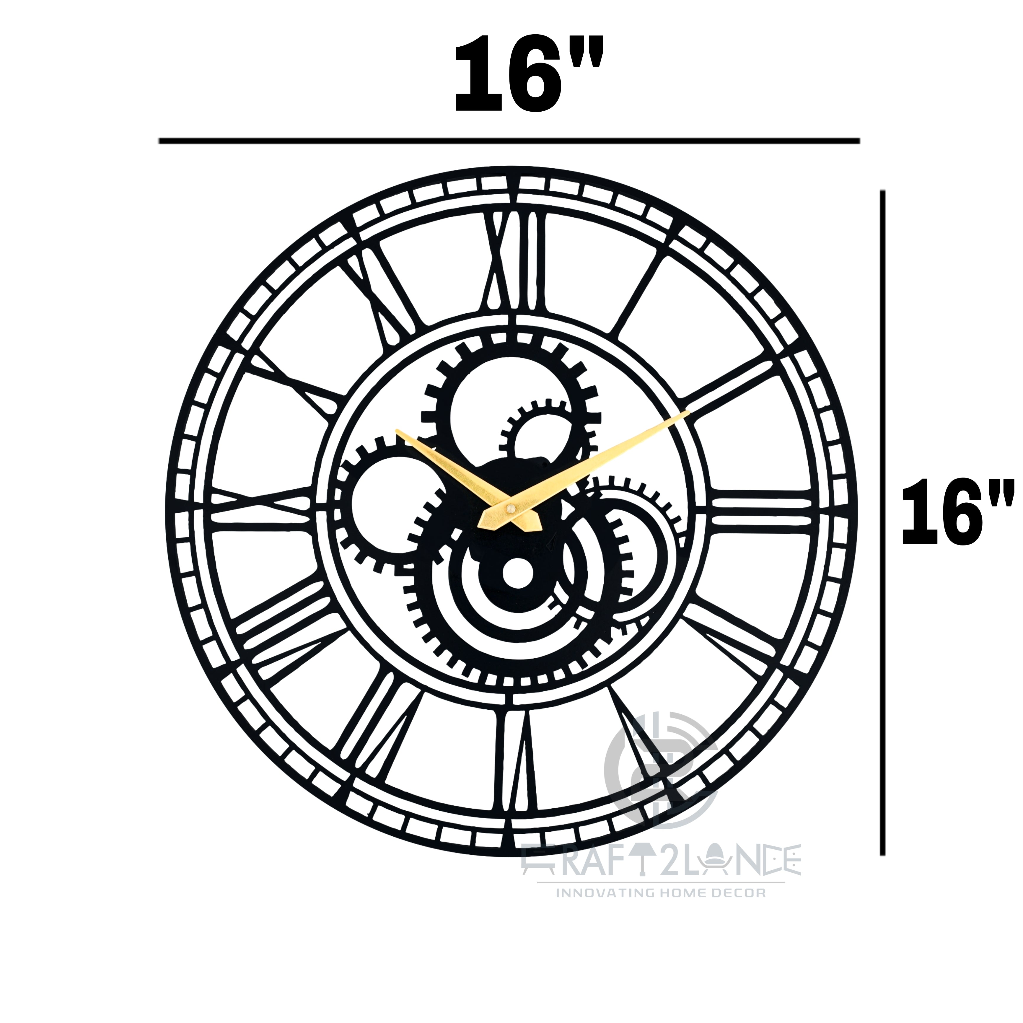 Industrial Gearwork Wall Clock