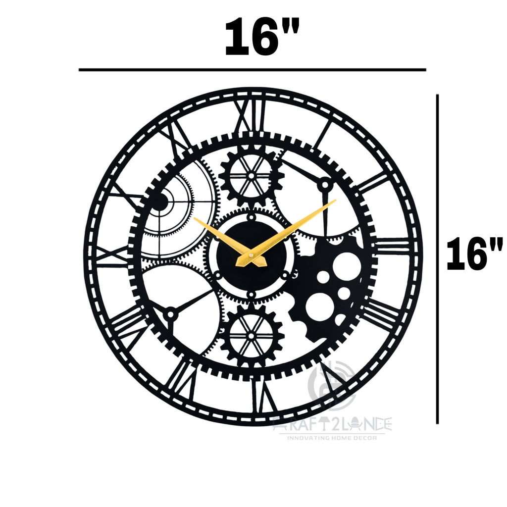 Steampunk Gearwork Wall Clock