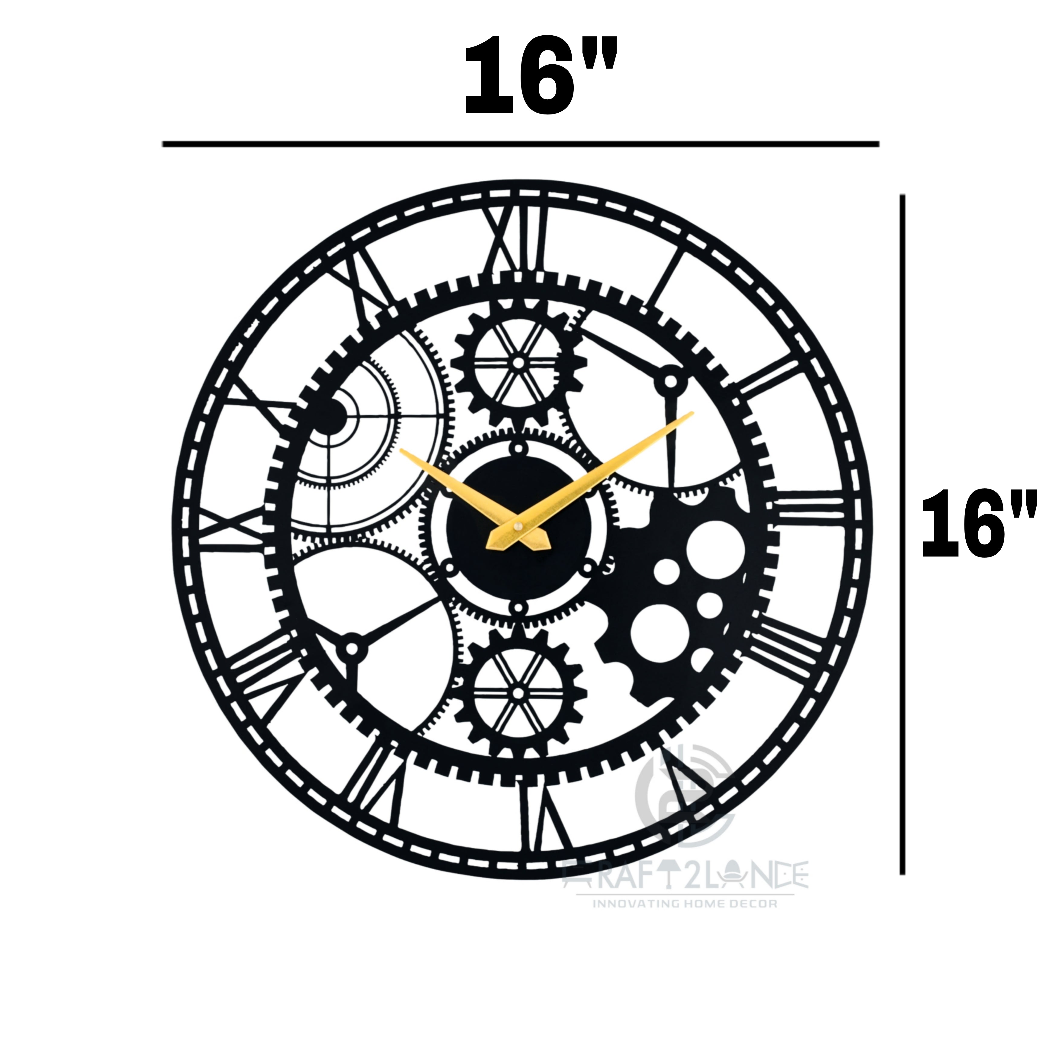 Steampunk Gearwork Wall Clock