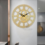 Golden Gearwork Wall Clock