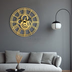 Golden Gearwork Wall Clock