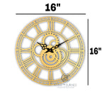 Golden Gearwork Wall Clock