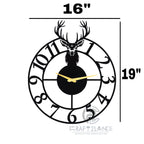 Majestic Stag Silhouette Wall Clock