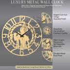 Divine Golden Krishna Ji Wall Clock