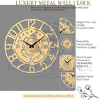 Divine Golden Ganesh Ji Wall Clock