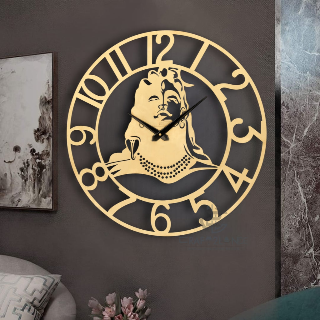 Divine Golden Shiv Ji Wall Clock