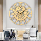 Divine Golden Ganesh Ji Wall Clock