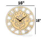 Divine Golden Ganesh Ji Wall Clock