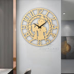 Divine Golden Krishna Ji Wall Clock