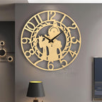 Divine Golden Krishna Ji Wall Clock