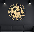 Divine Golden Krishna Ji Wall Clock