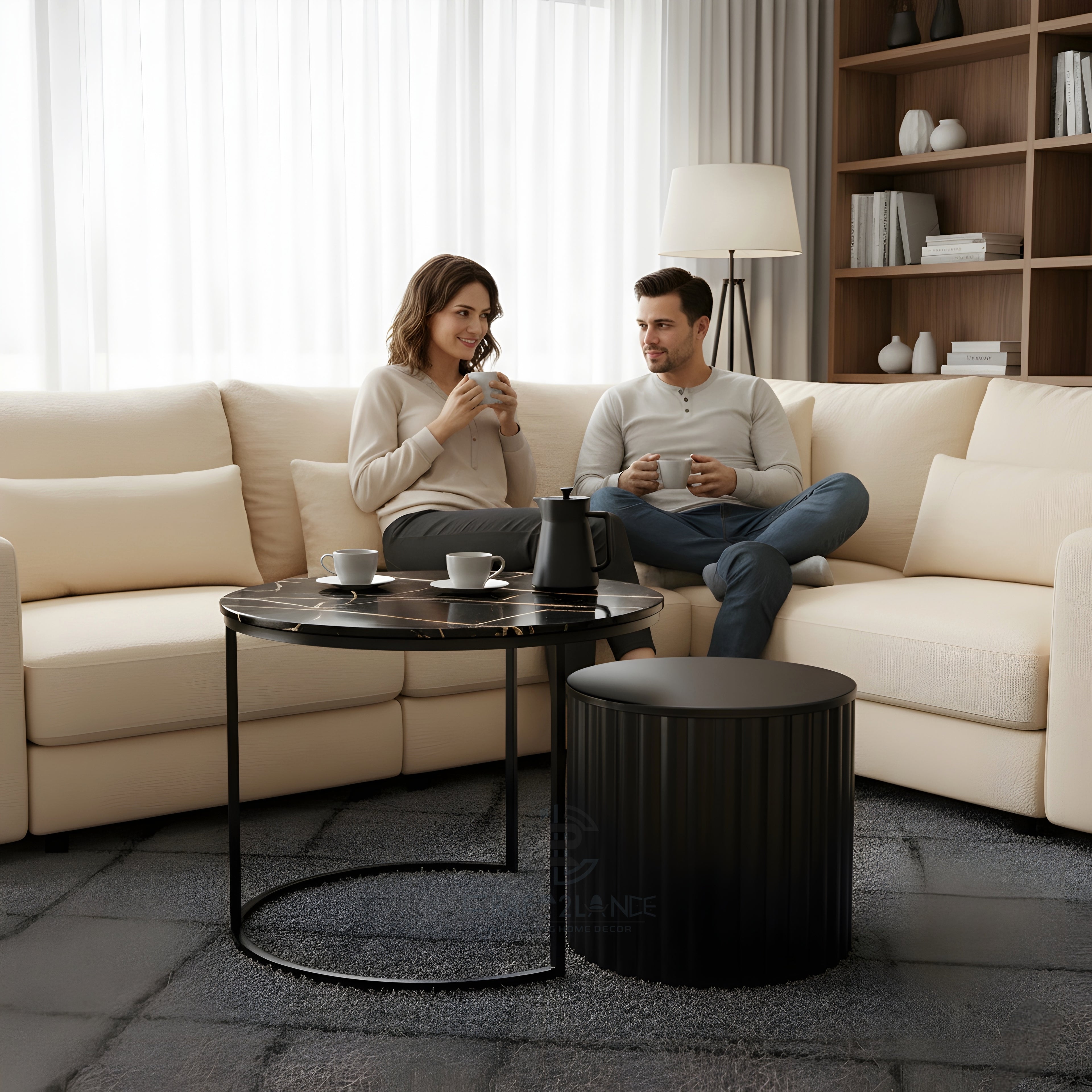 Noir Nesting Table Set (Black)